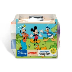 Disney Mickey Mouse & Friends Wooden Shape Sorting Cube><noscript><img width=