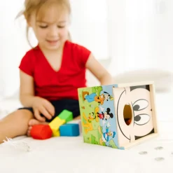 Disney Mickey Mouse & Friends Wooden Shape Sorting Cube><noscript><img width=