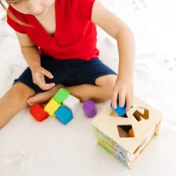 Disney Mickey Mouse & Friends Wooden Shape Sorting Cube><noscript><img width=