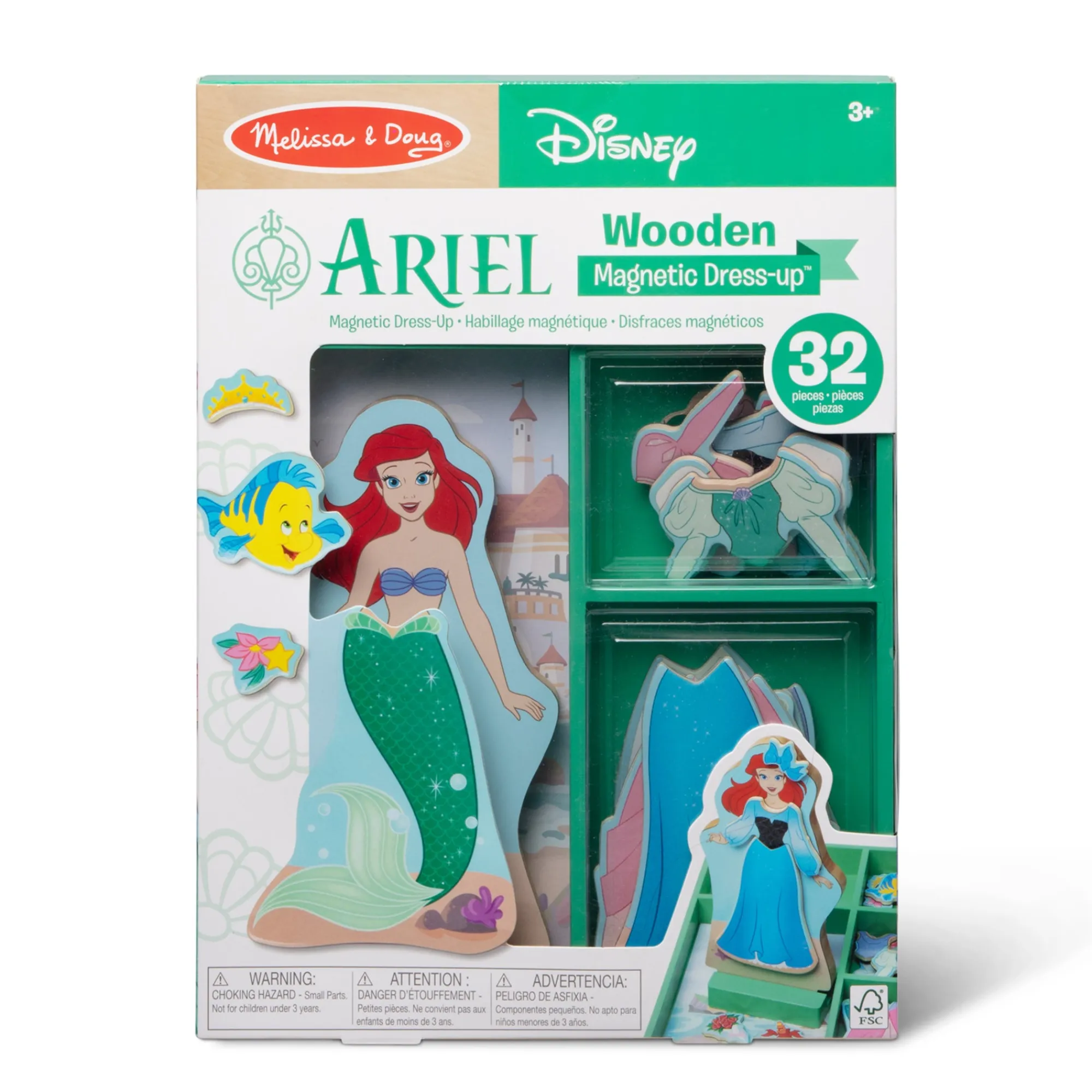 Disney Princess Ariel Wooden Magnetic Dress-Up>Melissa & Doug