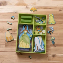 Disney Princess Tiana Wooden Magnetic Dress-Up Play Set><noscript><img width=