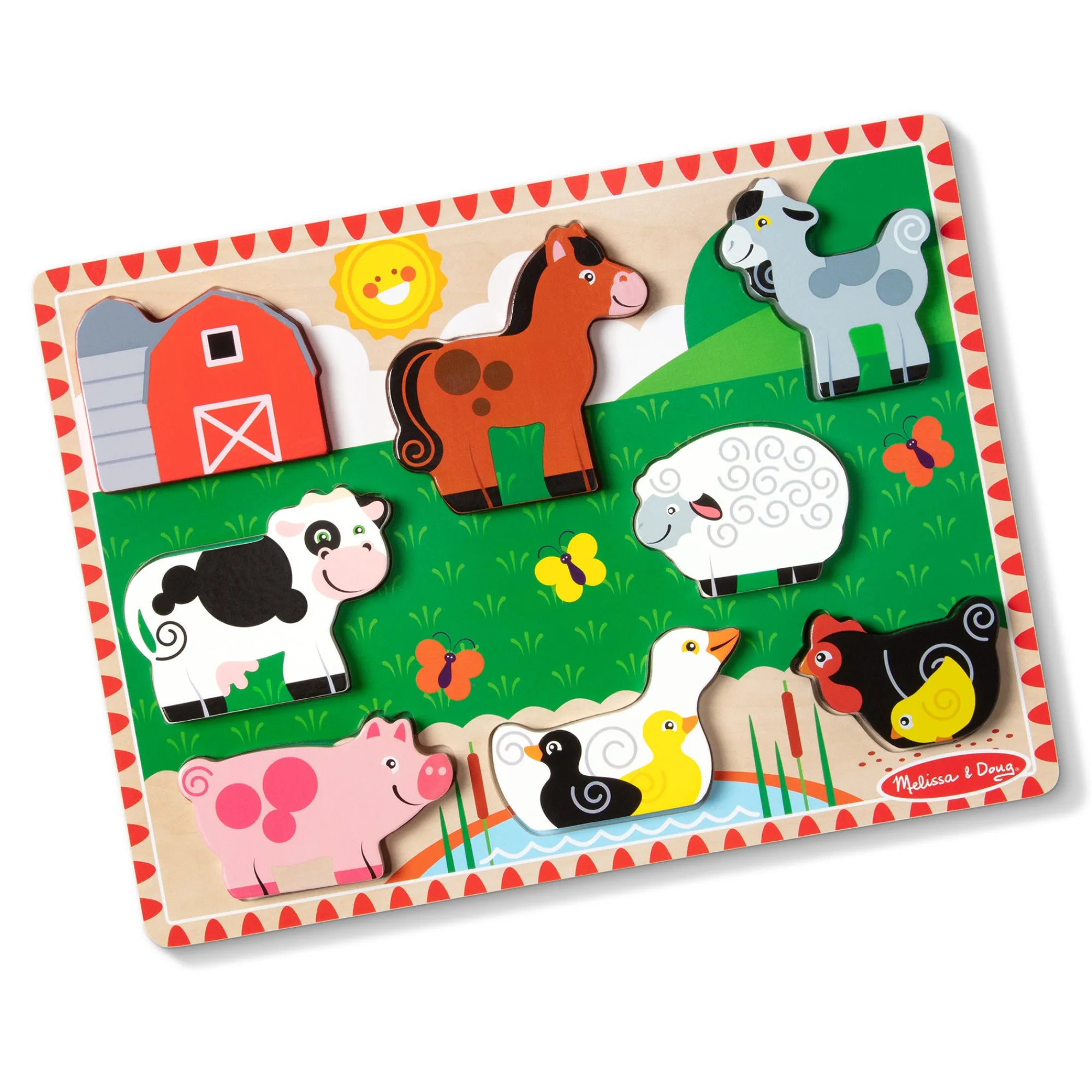 Farm Animals Chunky Puzzle - 8 Pieces>Melissa & Doug Discount