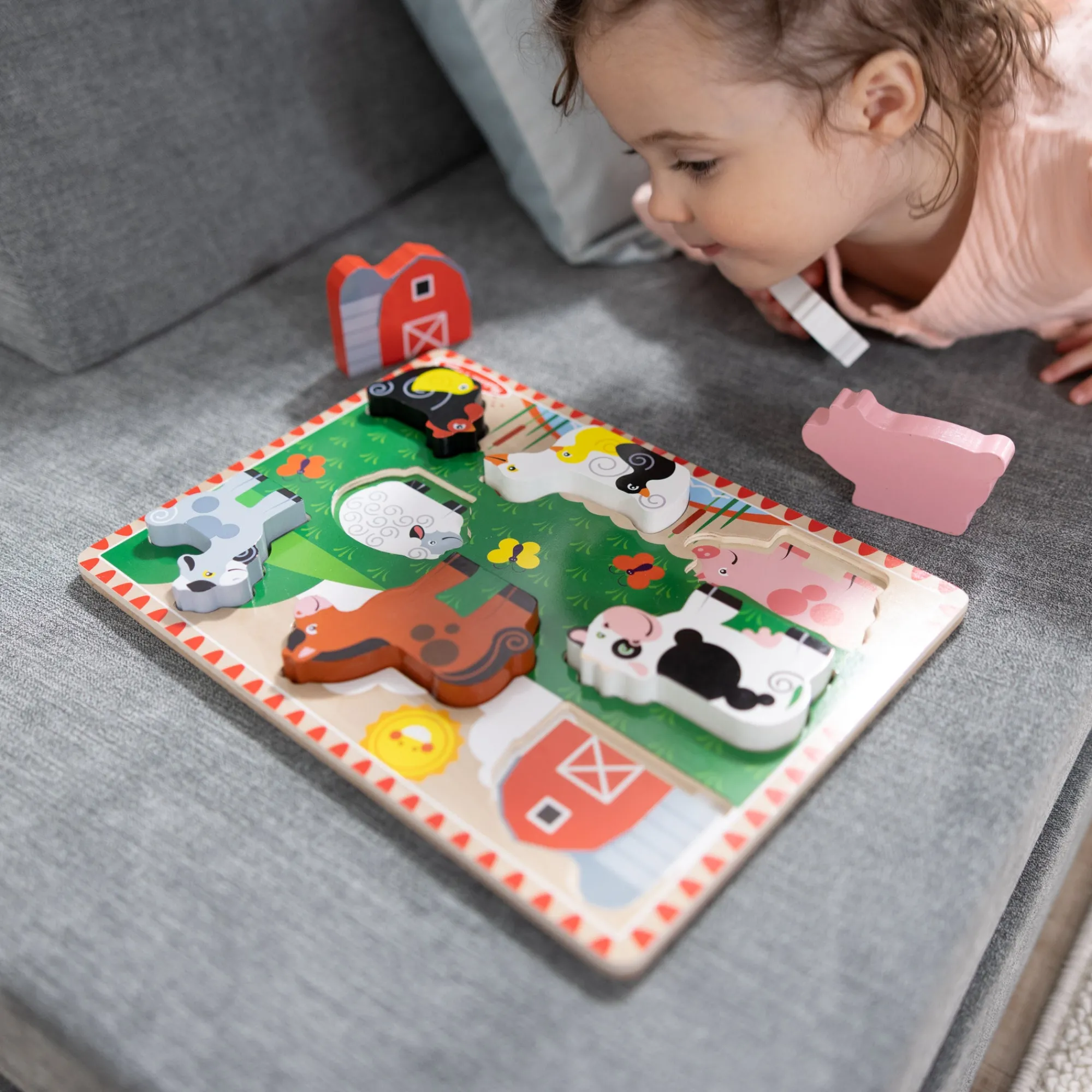 Farm Animals Chunky Puzzle - 8 Pieces>Melissa & Doug Discount