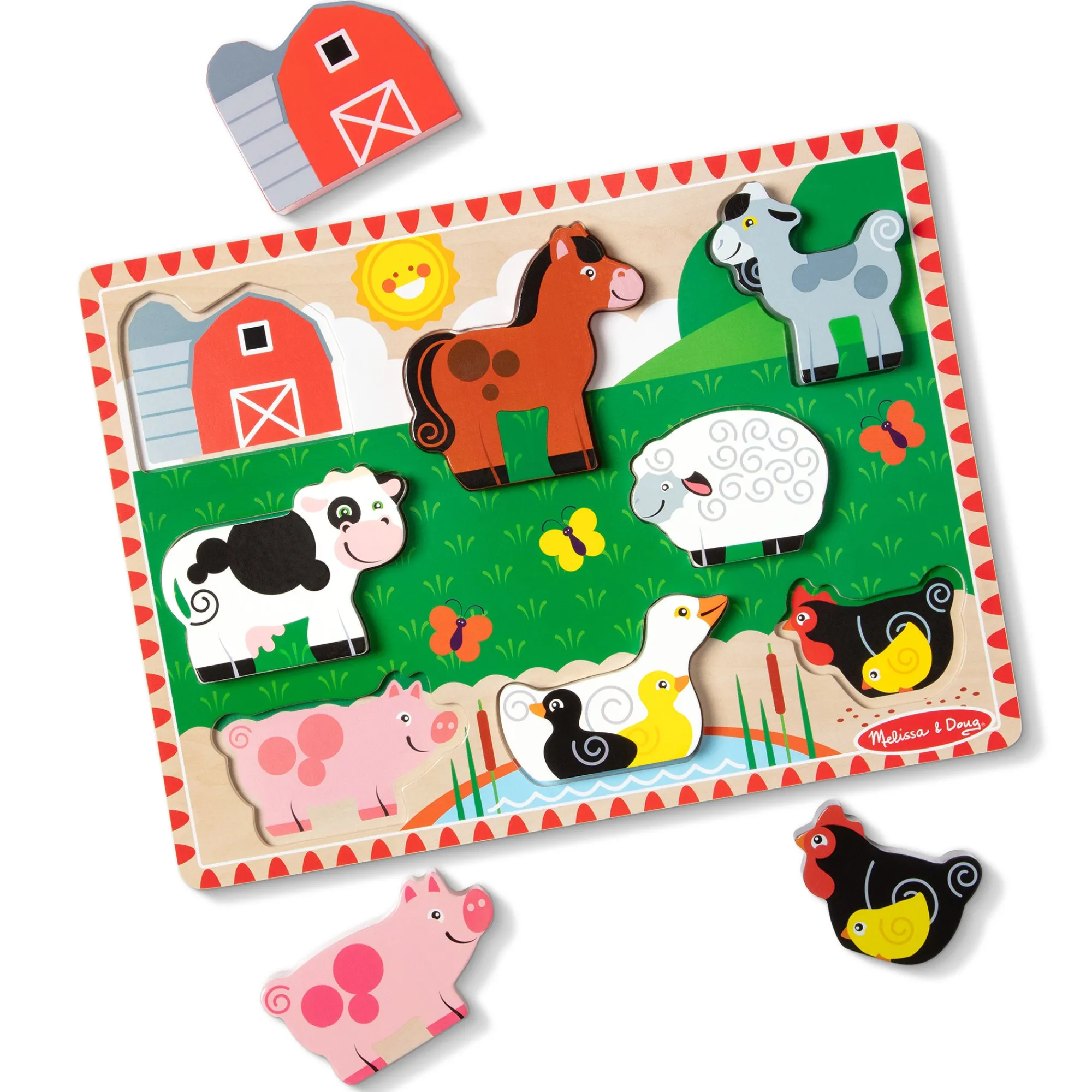 Farm Animals Chunky Puzzle - 8 Pieces>Melissa & Doug Discount