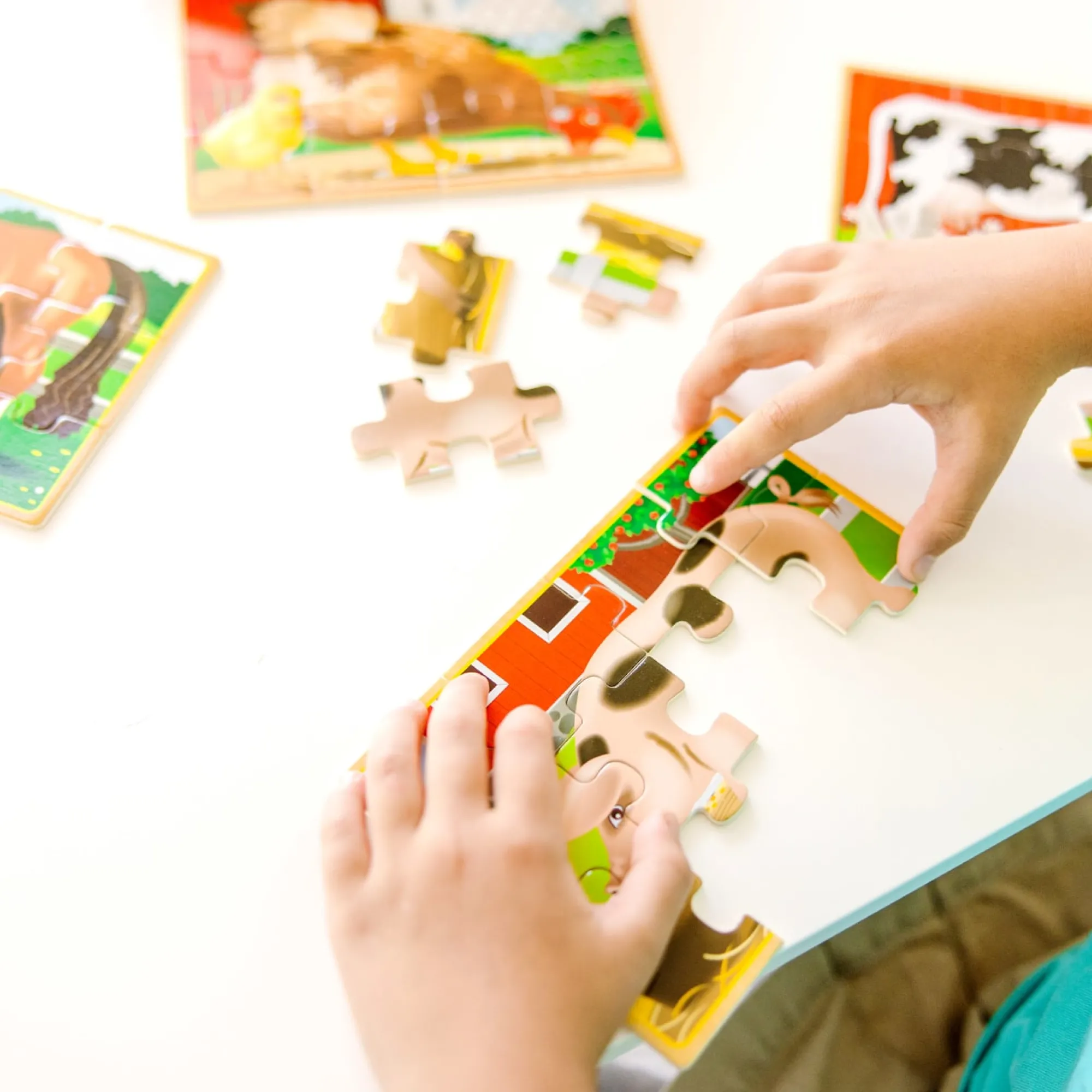 Farm Animals Jigsaw Puzzles in a Box>Melissa & Doug Hot