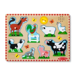Farm Animals Sound Puzzle - 8 Pieces>Melissa & Doug Hot