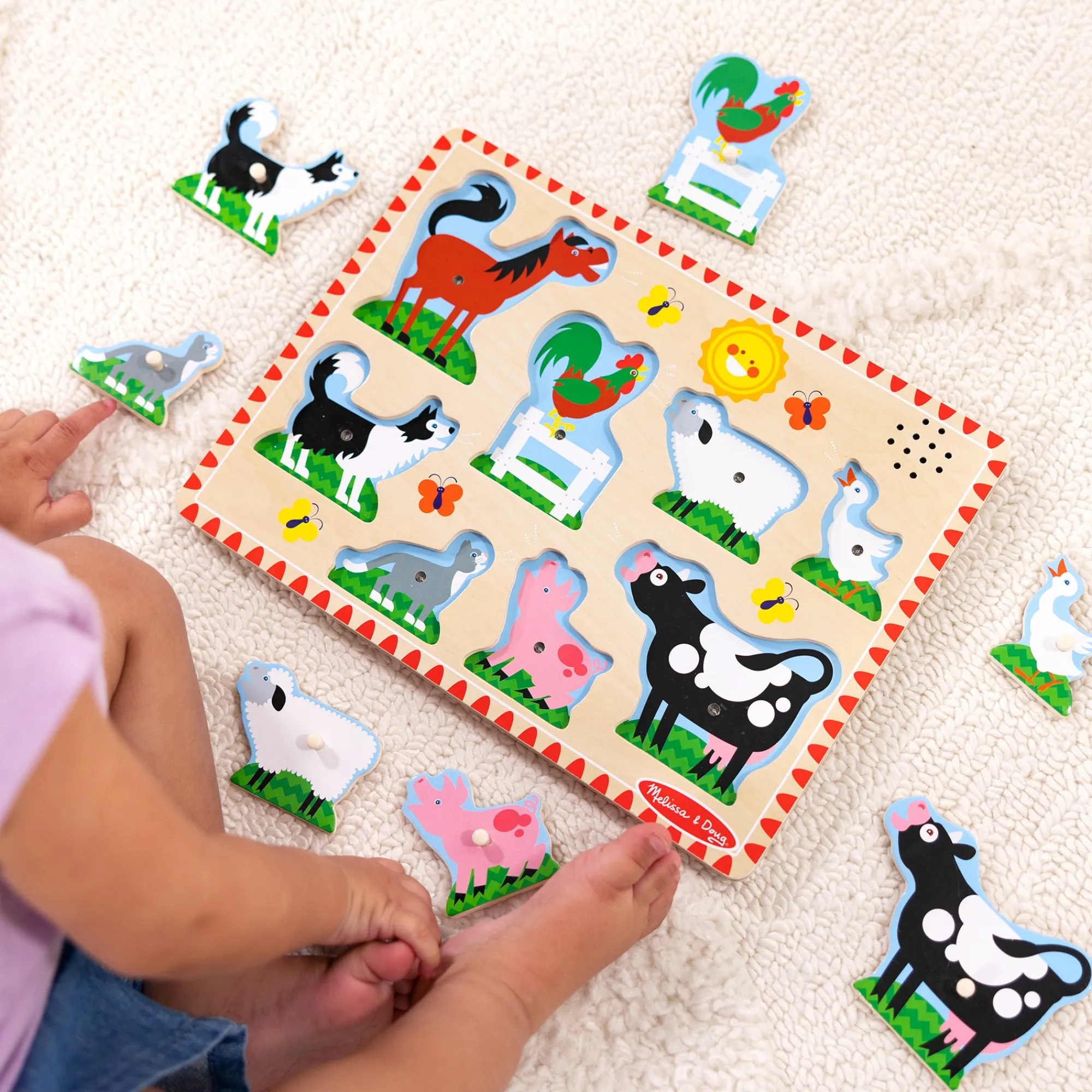 Farm Animals Sound Puzzle - 8 Pieces>Melissa & Doug Hot