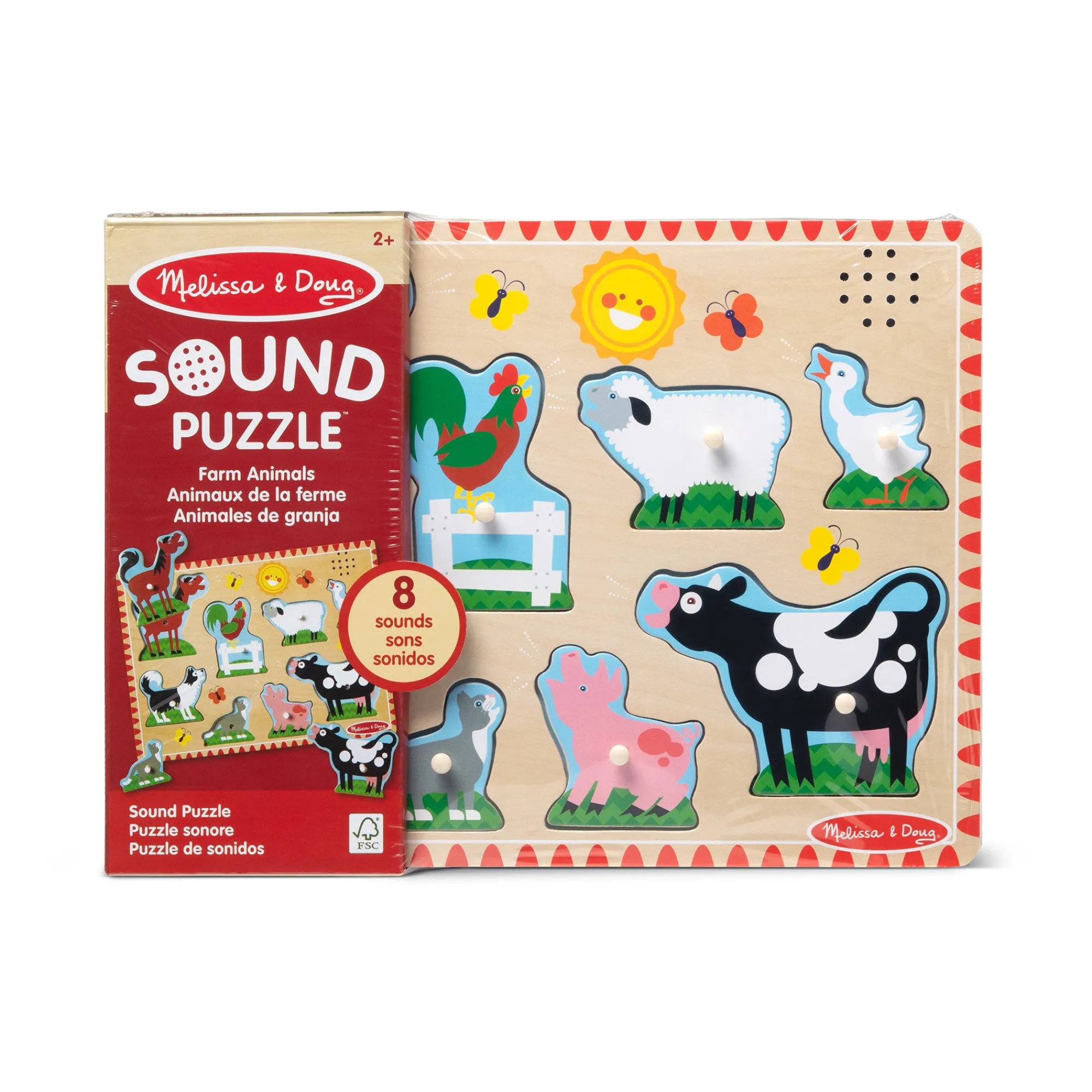 Farm Animals Sound Puzzle - 8 Pieces>Melissa & Doug Hot