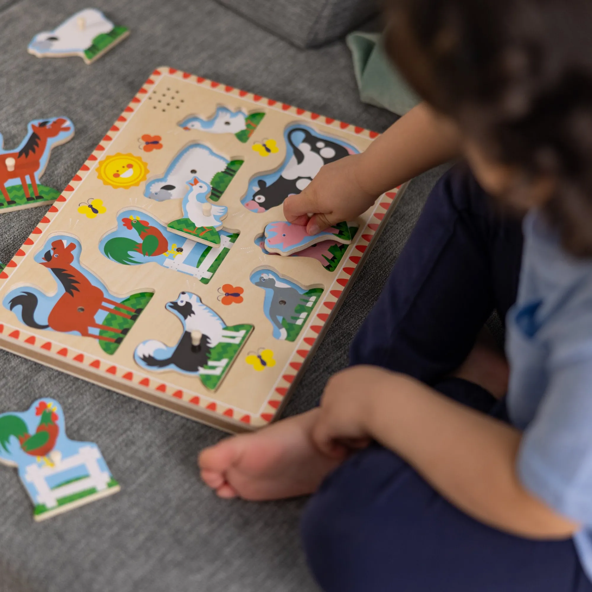 Farm Animals Sound Puzzle - 8 Pieces>Melissa & Doug Hot