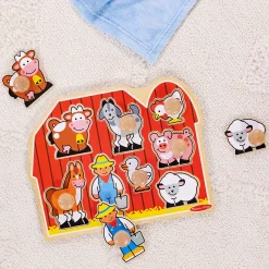 Farm Friends Jumbo Peg Puzzle - 8 Pieces><noscript><img width=