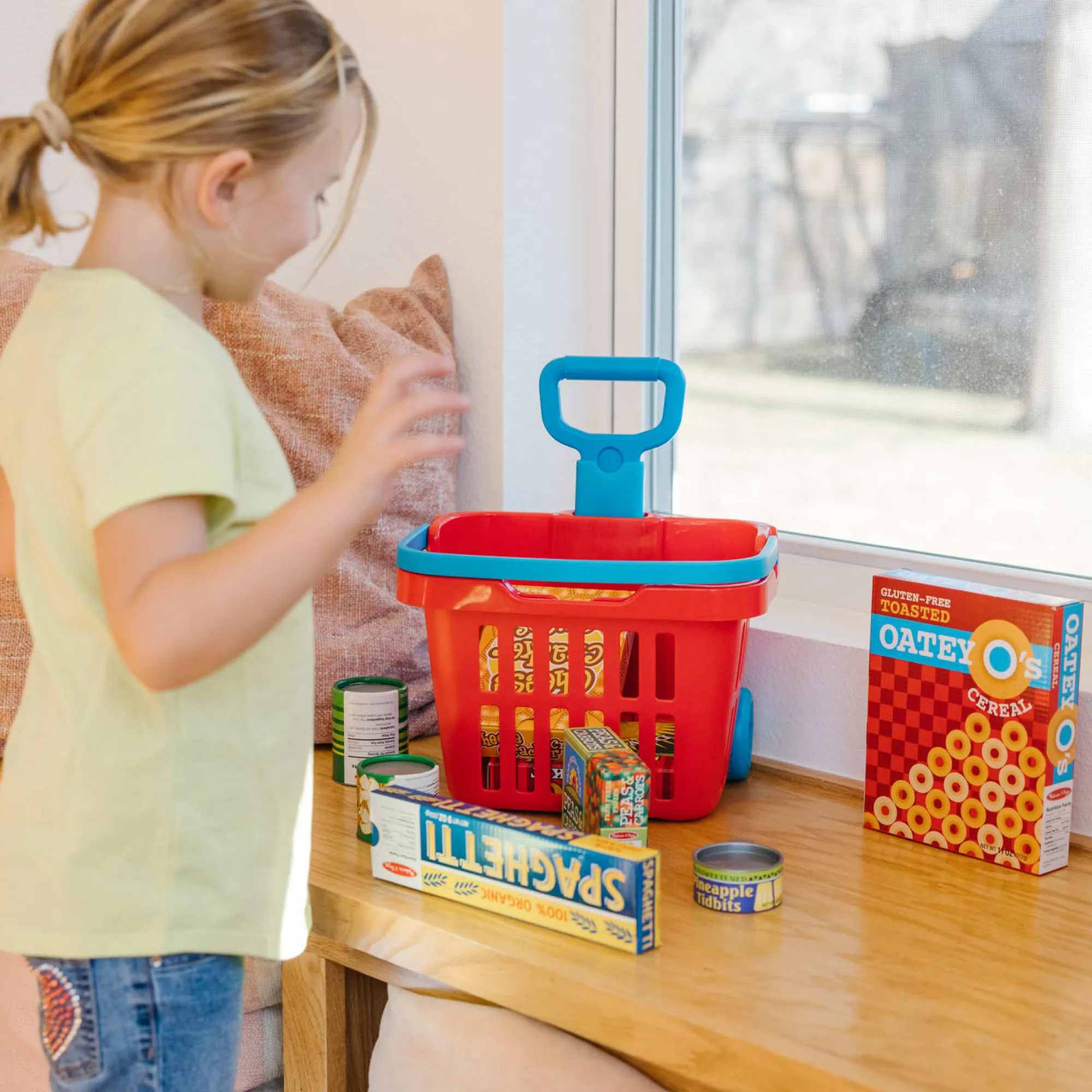 Fill & Roll Grocery Basket Play Set>Melissa & Doug