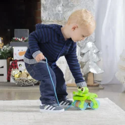 First Play Frolicking Frog Wooden Pull Toy>Melissa & Doug Outlet