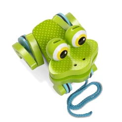 First Play Frolicking Frog Wooden Pull Toy><noscript><img width=