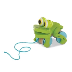 First Play Frolicking Frog Wooden Pull Toy><noscript><img width=