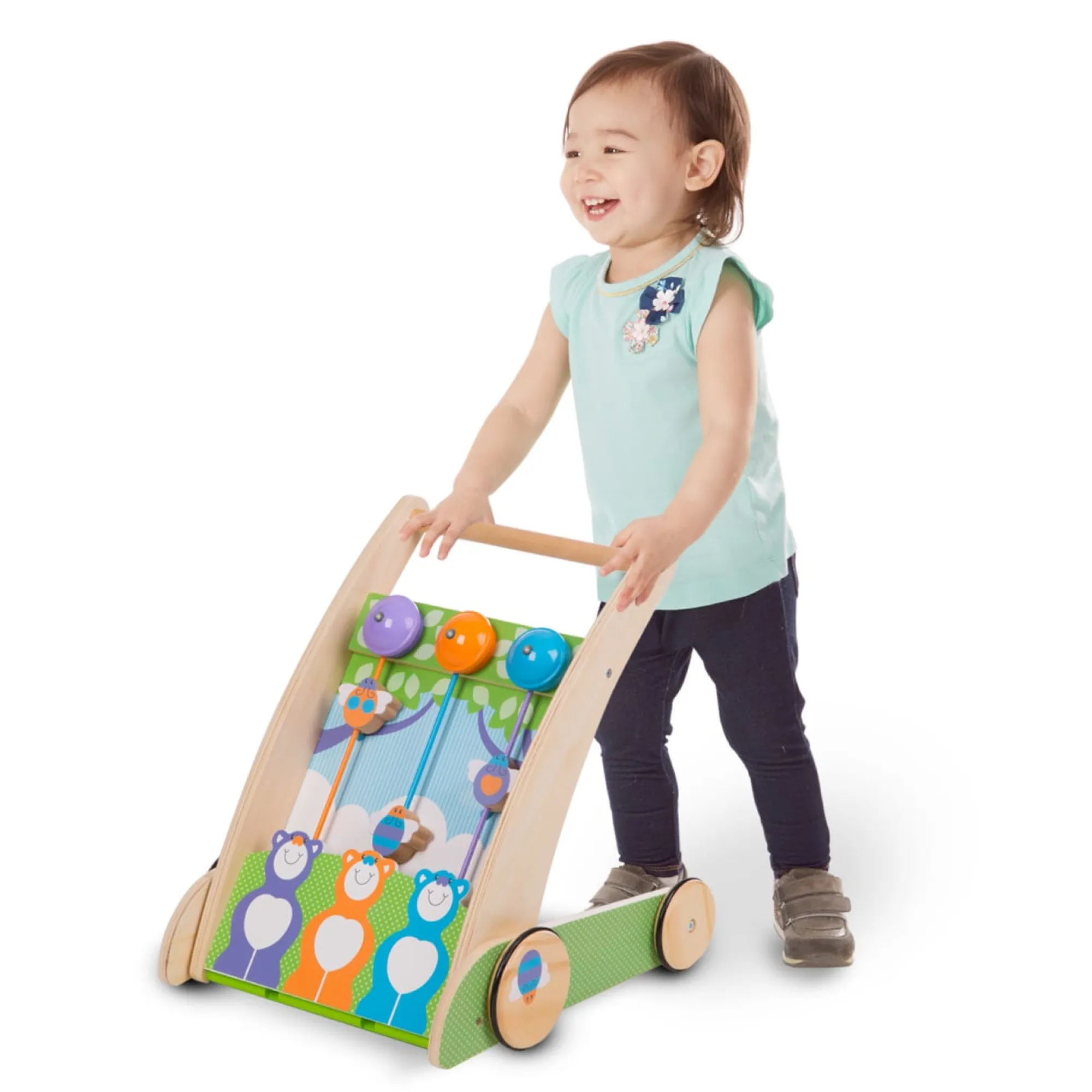 First Play Wooden Ring and Ding Forest Friends Push Toy>Melissa & Doug Best