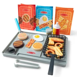 Flip & Fry Grill Play Set with Color Changing Water WOW!>Melissa & Doug New