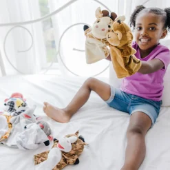 Hand Puppet 2-Pack: Farm Friends, Zoo Friends>Melissa & Doug Clearance