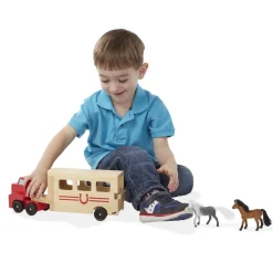 Horse Carrier Wooden Vehicles Play Set><noscript><img width=