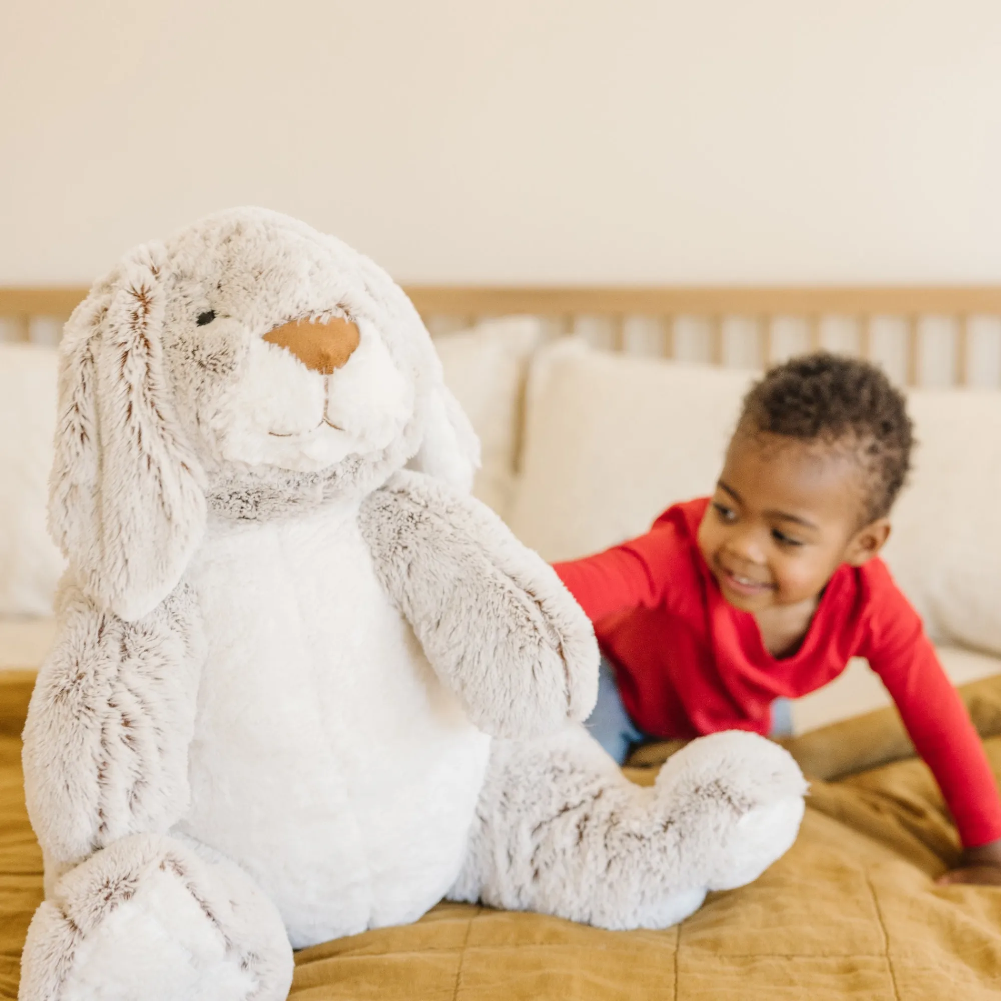 Jumbo Burrow Bunny Stuffed Plush Animal>Melissa & Doug