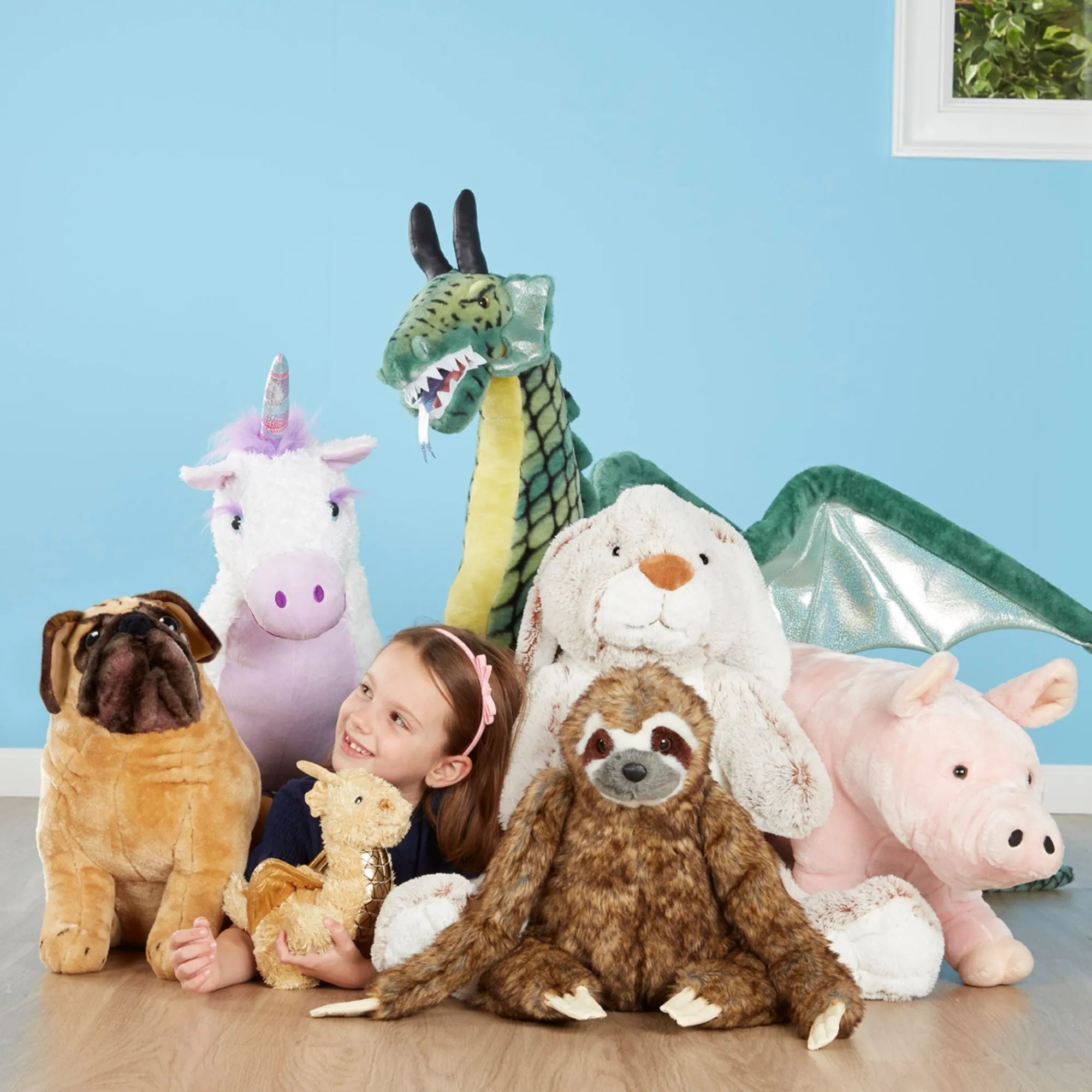 Jumbo Burrow Bunny Stuffed Plush Animal>Melissa & Doug