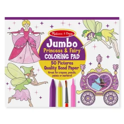 Jumbo Coloring Pad - Princess & Fairy>Melissa & Doug Hot
