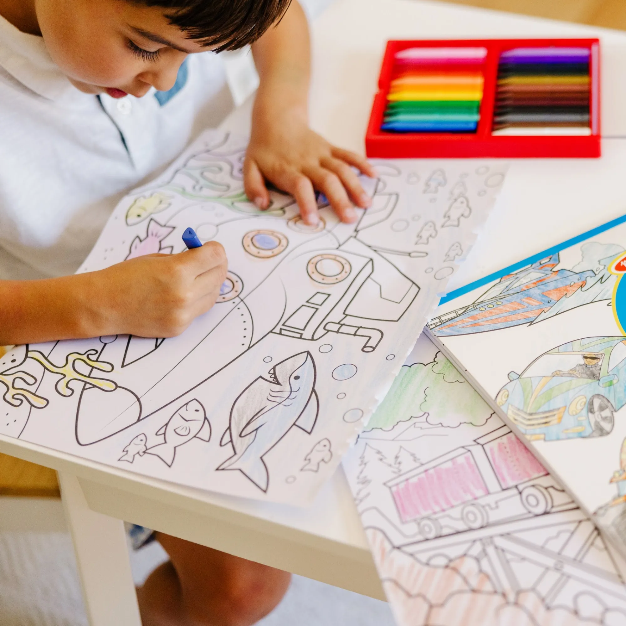 Jumbo Coloring Pad - Vehicles>Melissa & Doug Online