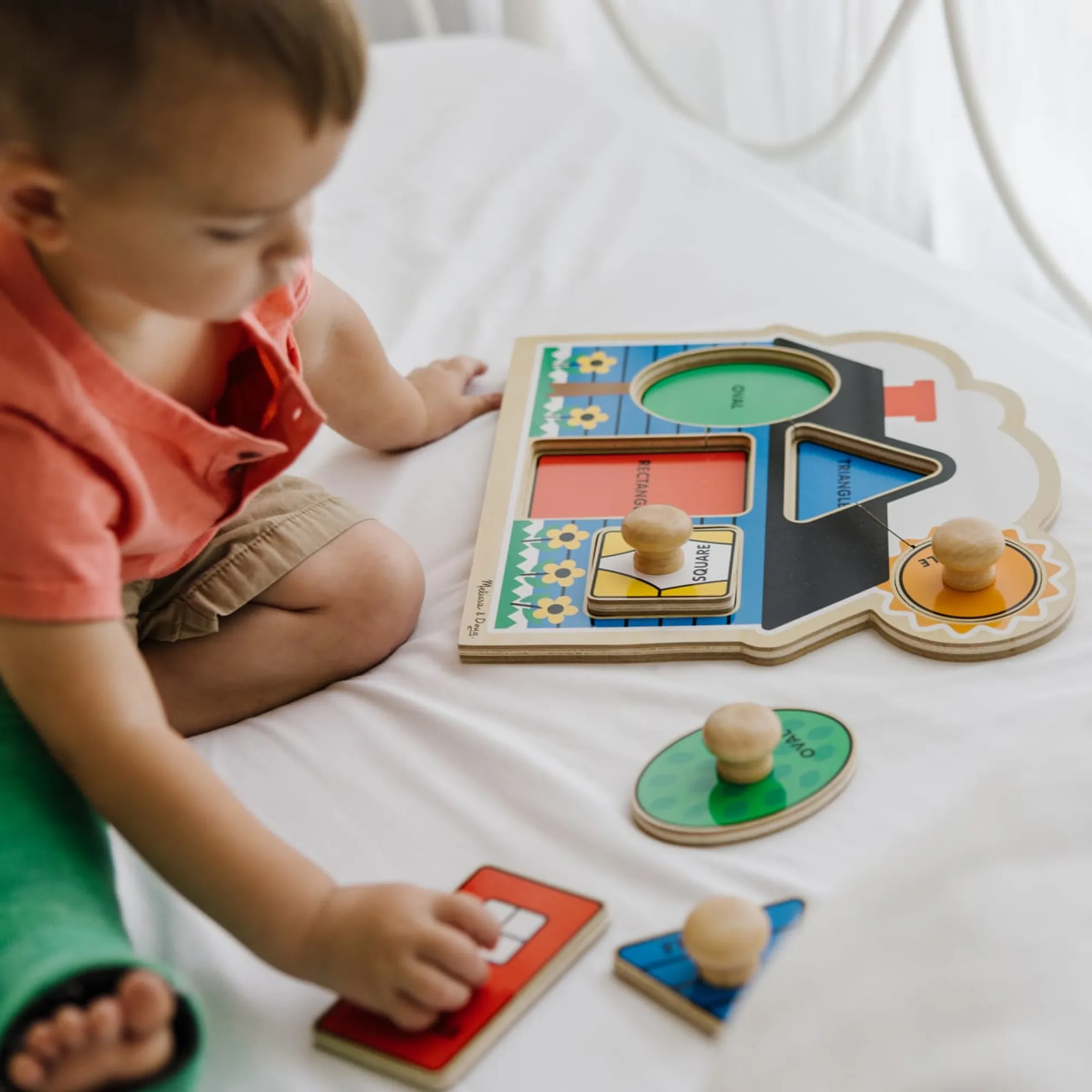 Jumbo Knob Wooden Puzzles Bundle - Shapes and Barn>Melissa & Doug New