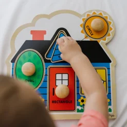 Jumbo Knob Wooden Puzzles Bundle - Shapes and Barn><noscript><img width=
