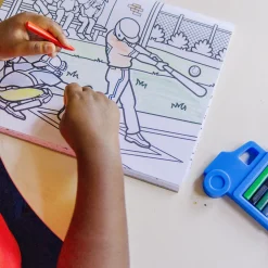 Jumbo 50-Page Kids' Coloring Pad - Space, Sharks, Sports, and More><noscript><img width=
