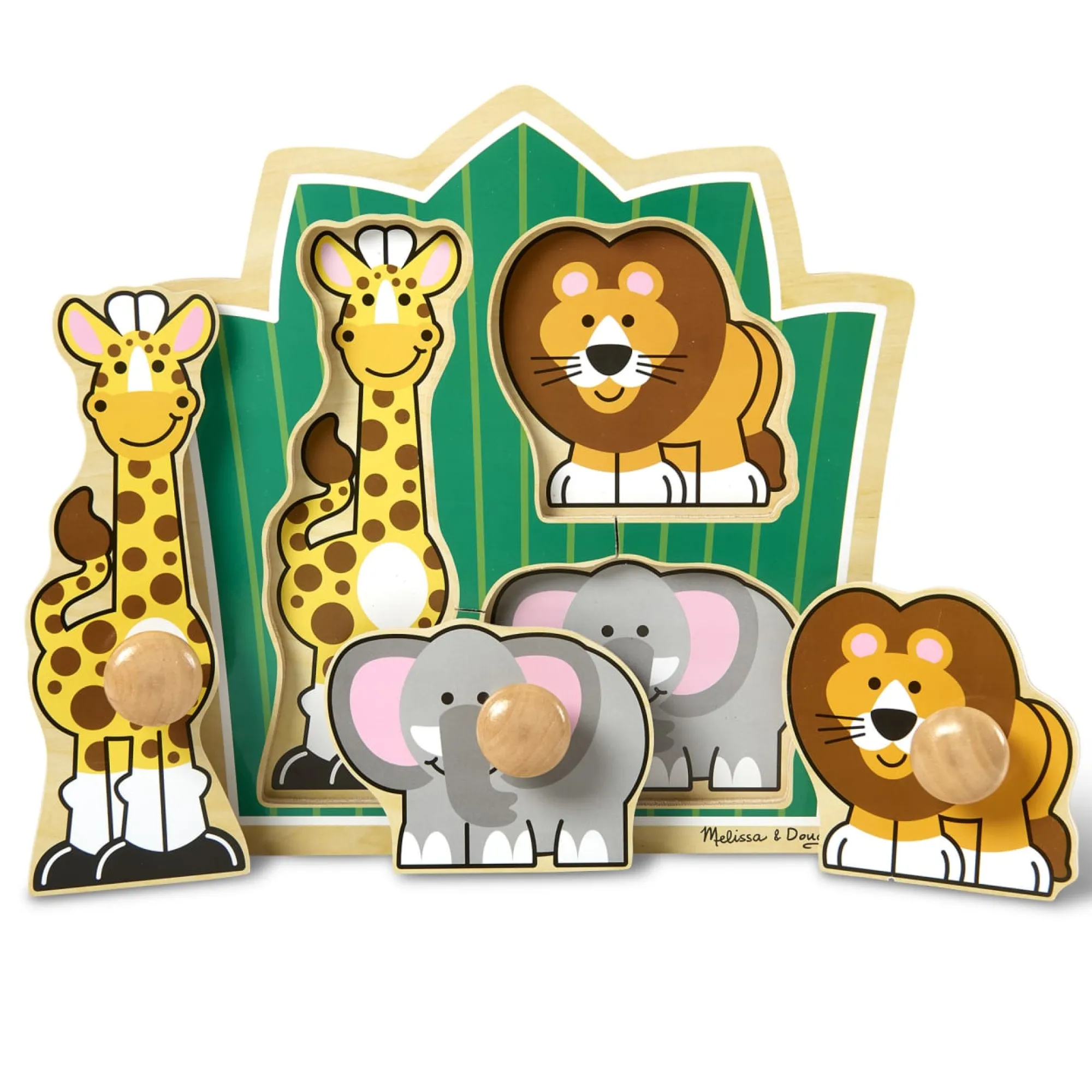 Jungle Friends Jumbo Knob Puzzle - 3 Pieces>Melissa & Doug