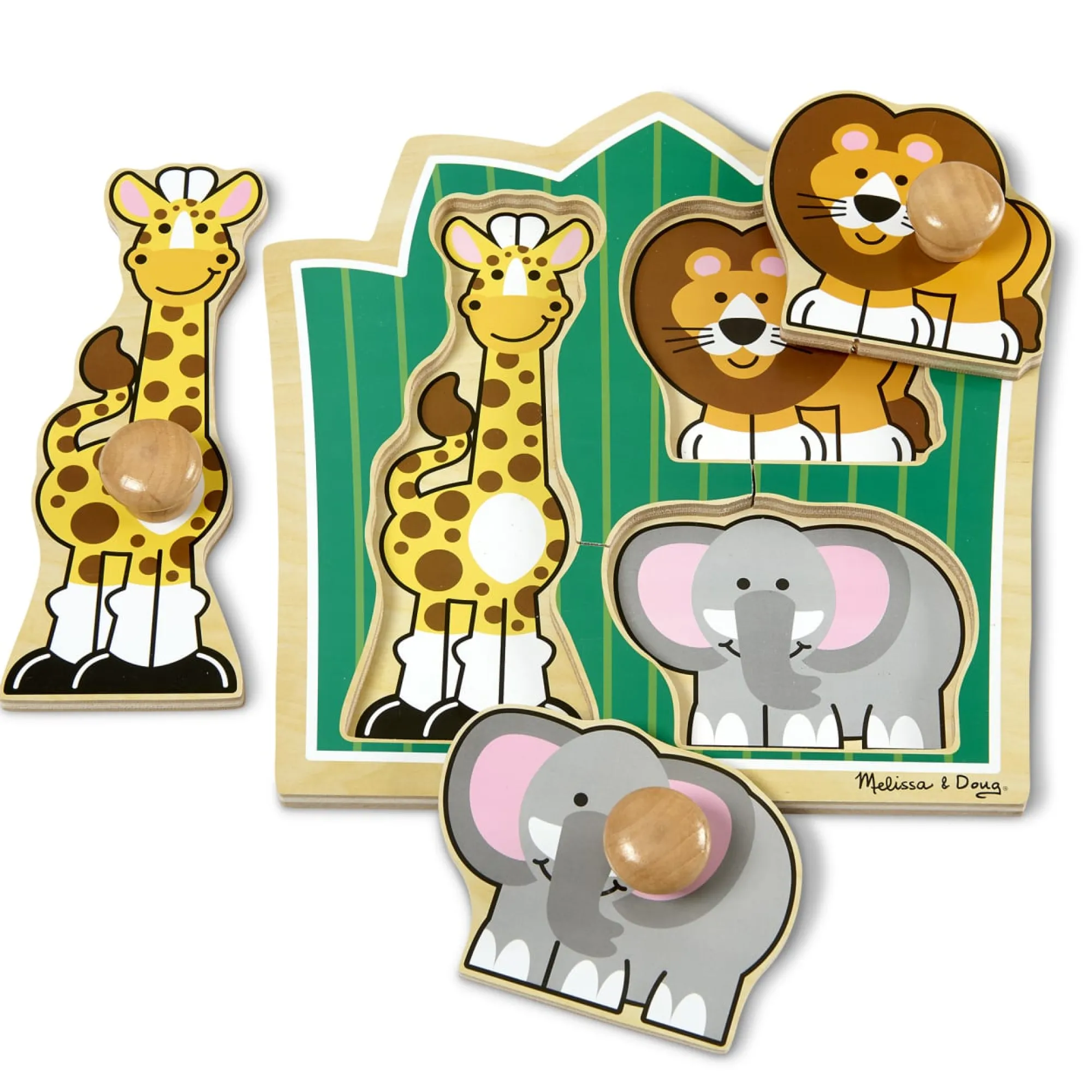 Jungle Friends Jumbo Knob Puzzle - 3 Pieces>Melissa & Doug