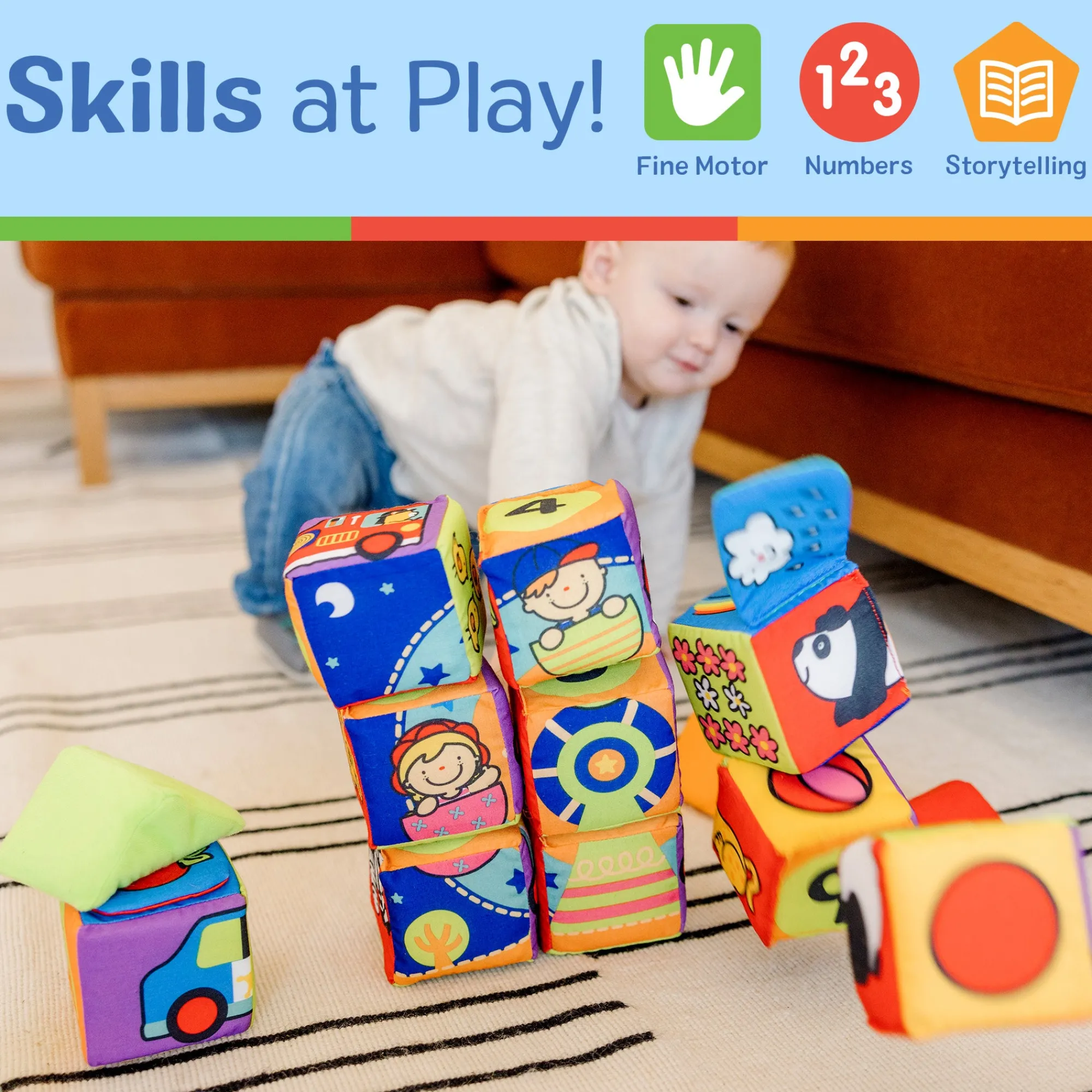 K's Kids Match and Build Soft Blocks>Melissa & Doug