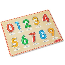 Lift & See Numbers Peg Puzzle - 10 Pieces>Melissa & Doug Discount