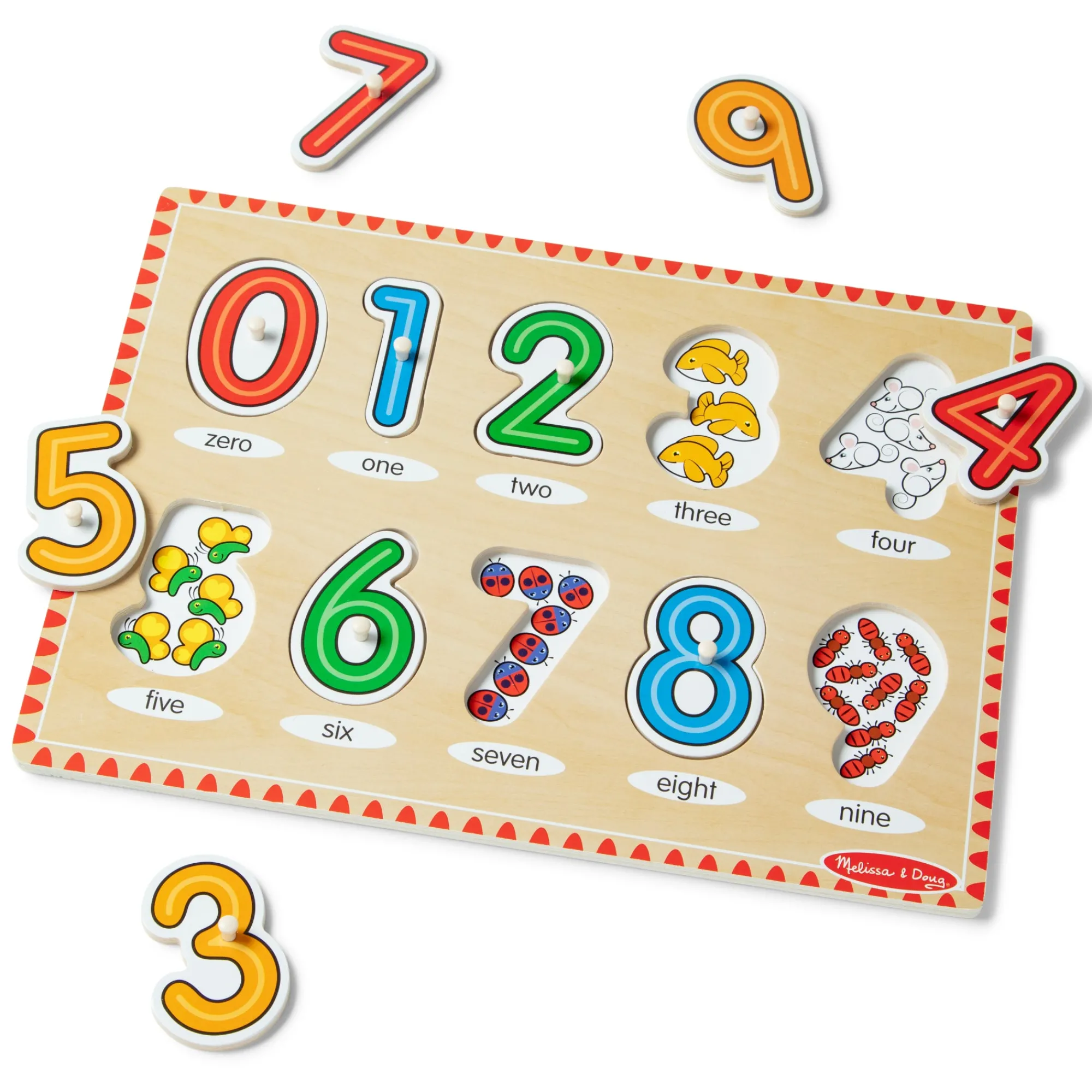 Lift & See Numbers Peg Puzzle - 10 Pieces>Melissa & Doug Discount
