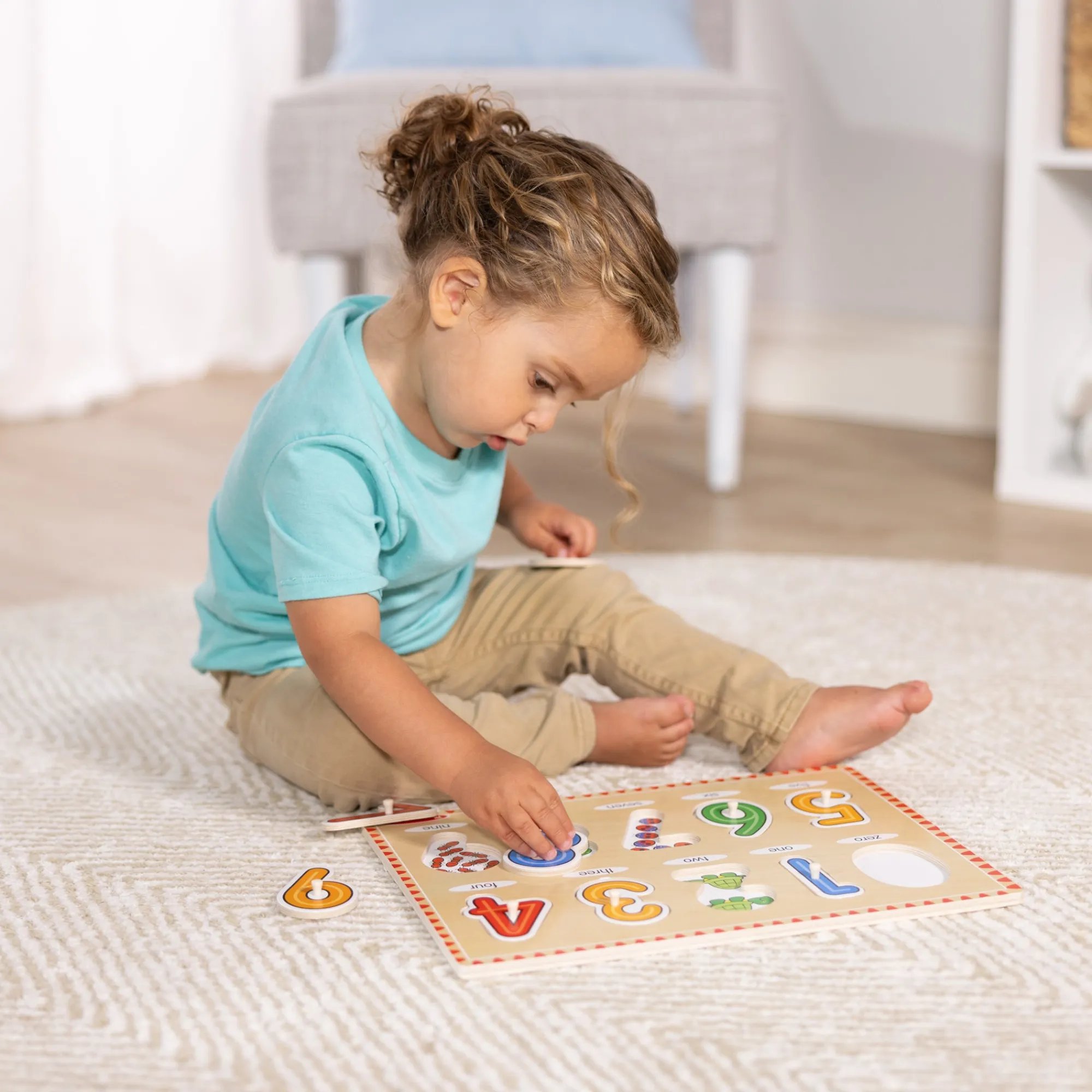 Lift & See Numbers Peg Puzzle - 10 Pieces>Melissa & Doug Discount