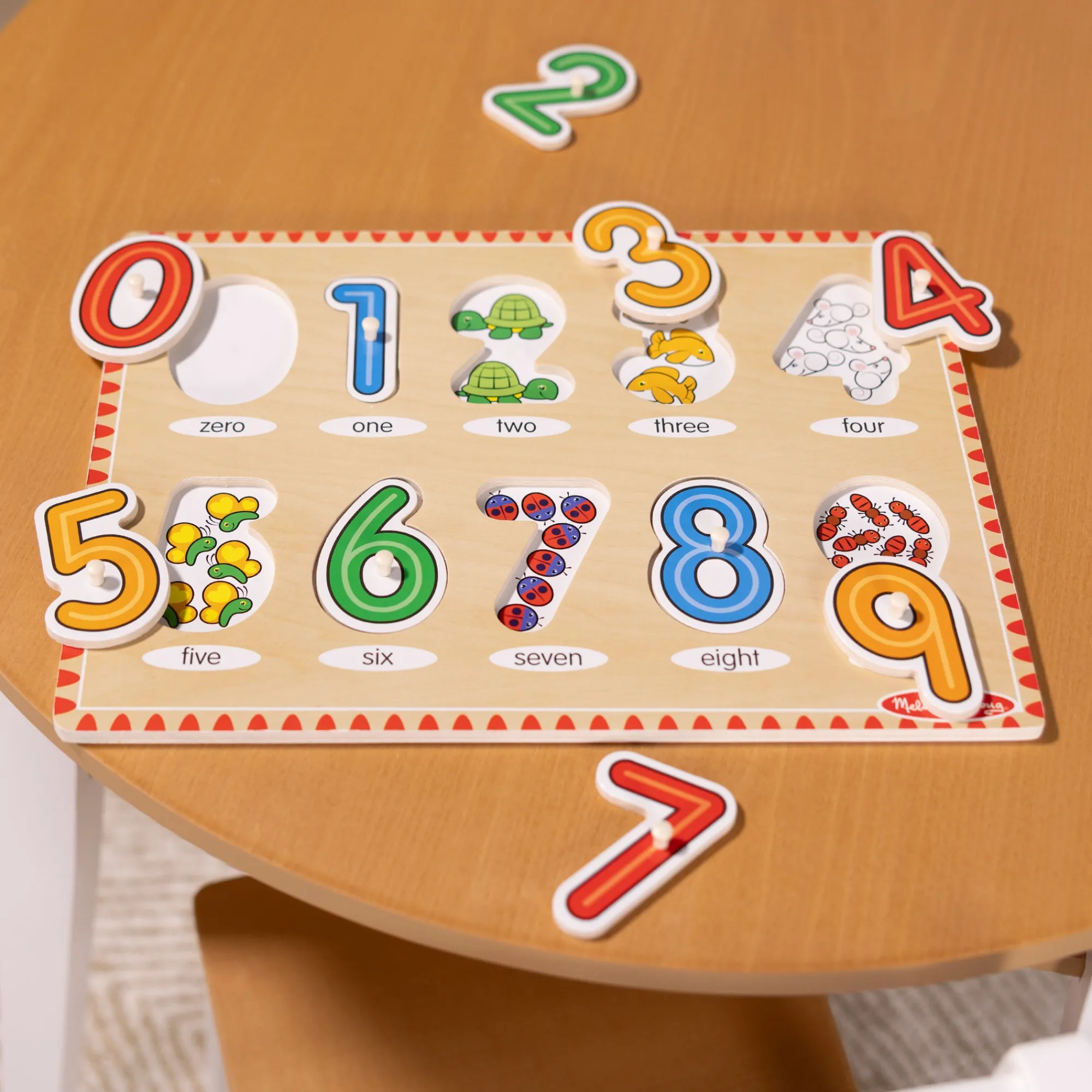 Lift & See Numbers Peg Puzzle - 10 Pieces>Melissa & Doug Discount