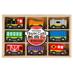 Magnetic Wooden Train Cars><noscript><img width=