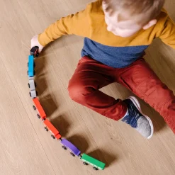 Magnetic Wooden Train Cars><noscript><img width=