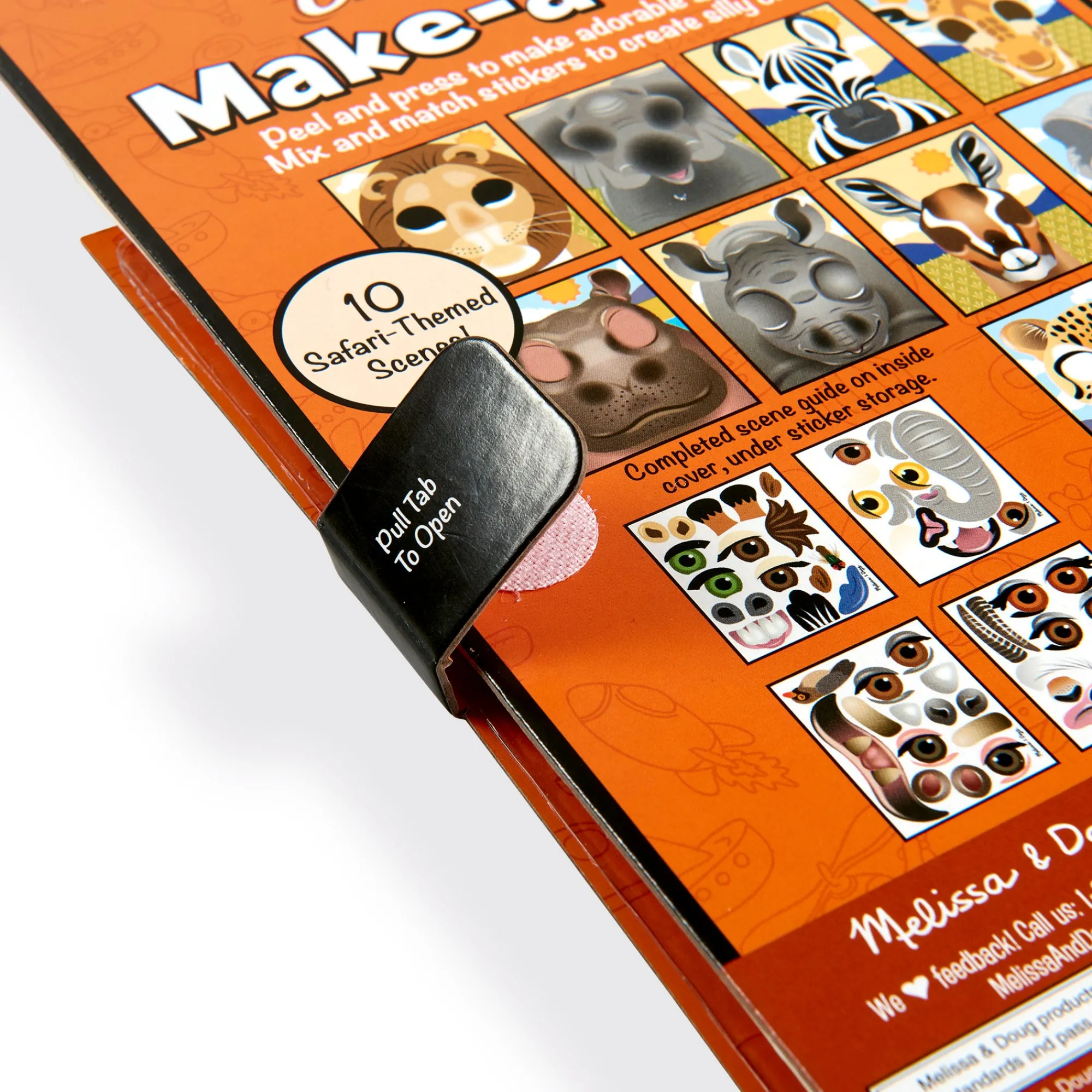 Make-a-Face – Safari Reusable Sticker Pad – On the Go Travel Activity>Melissa & Doug New