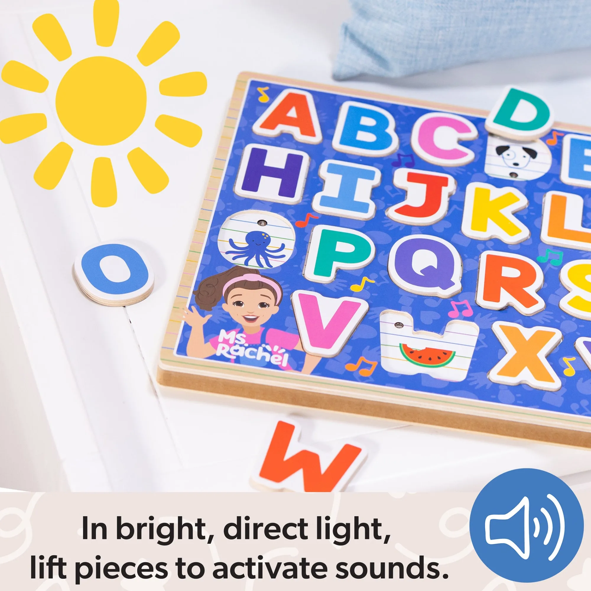 Ms. Rachel™ Wooden Phonics Alphabet Sound Puzzle - 24 Pieces>Melissa & Doug