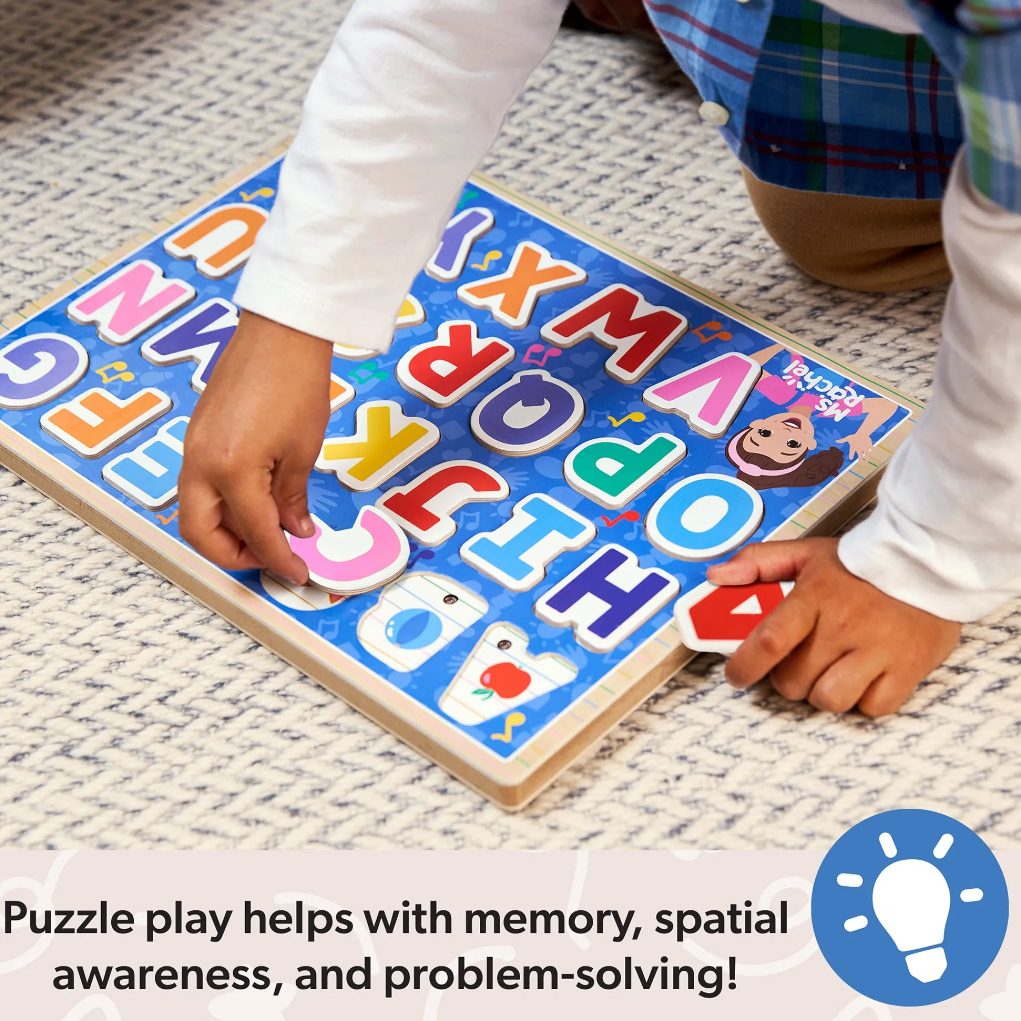 Ms. Rachel™ Wooden Phonics Alphabet Sound Puzzle - 24 Pieces>Melissa & Doug