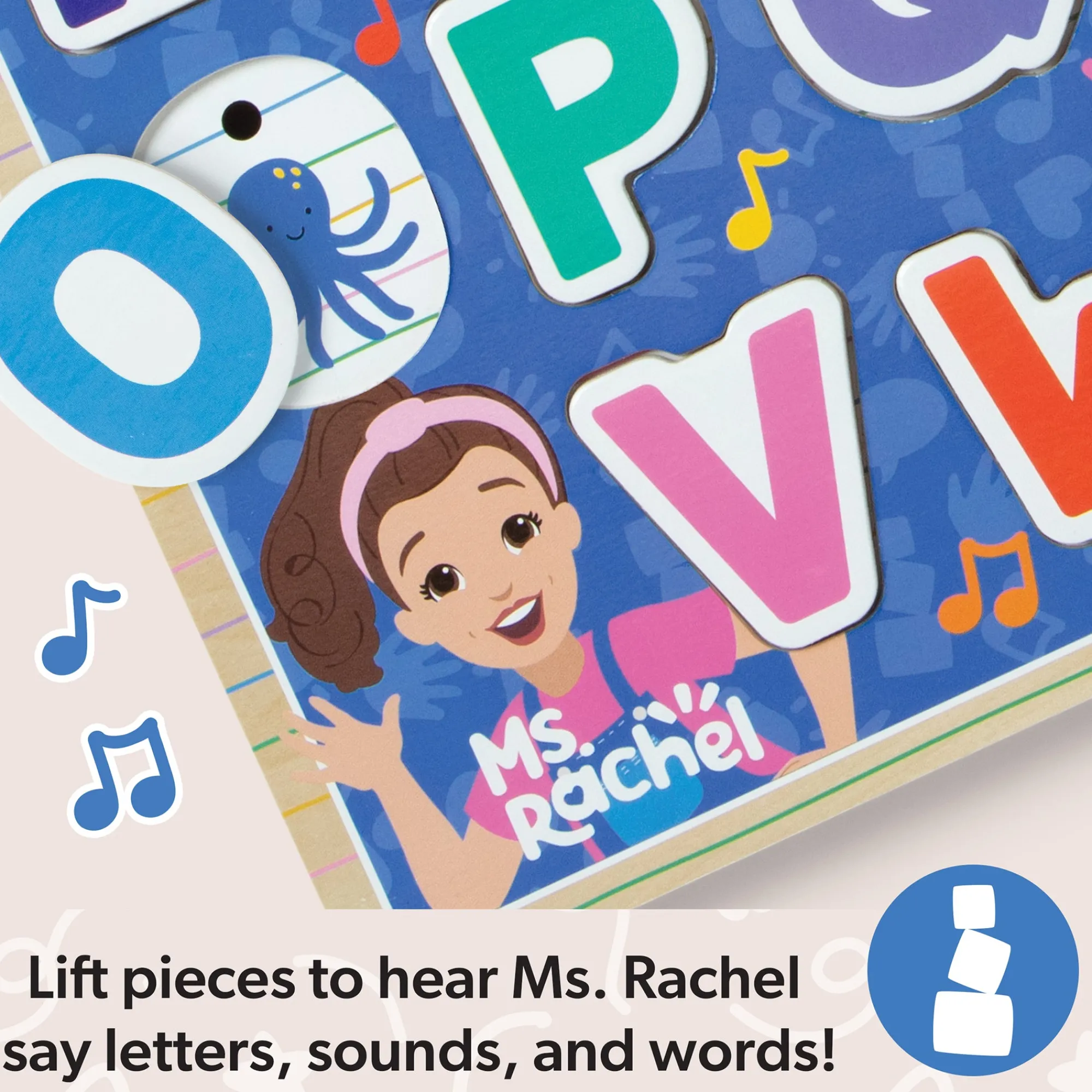 Ms. Rachel™ Wooden Phonics Alphabet Sound Puzzle - 24 Pieces>Melissa & Doug