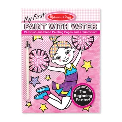My First Paint With Water Kids' Art Pad With Paintbrush - Cheerleaders, Flowers, Fairies, and More>Melissa & Doug New