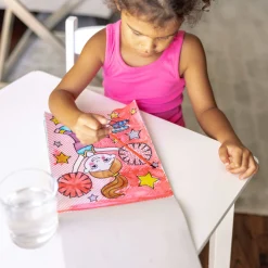 My First Paint With Water Kids' Art Pad With Paintbrush - Cheerleaders, Flowers, Fairies, and More>Melissa & Doug New