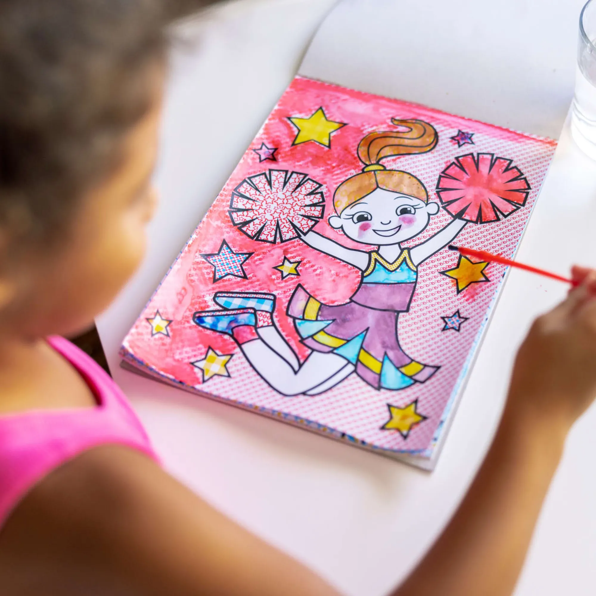 My First Paint With Water Kids' Art Pad With Paintbrush - Cheerleaders, Flowers, Fairies, and More>Melissa & Doug New