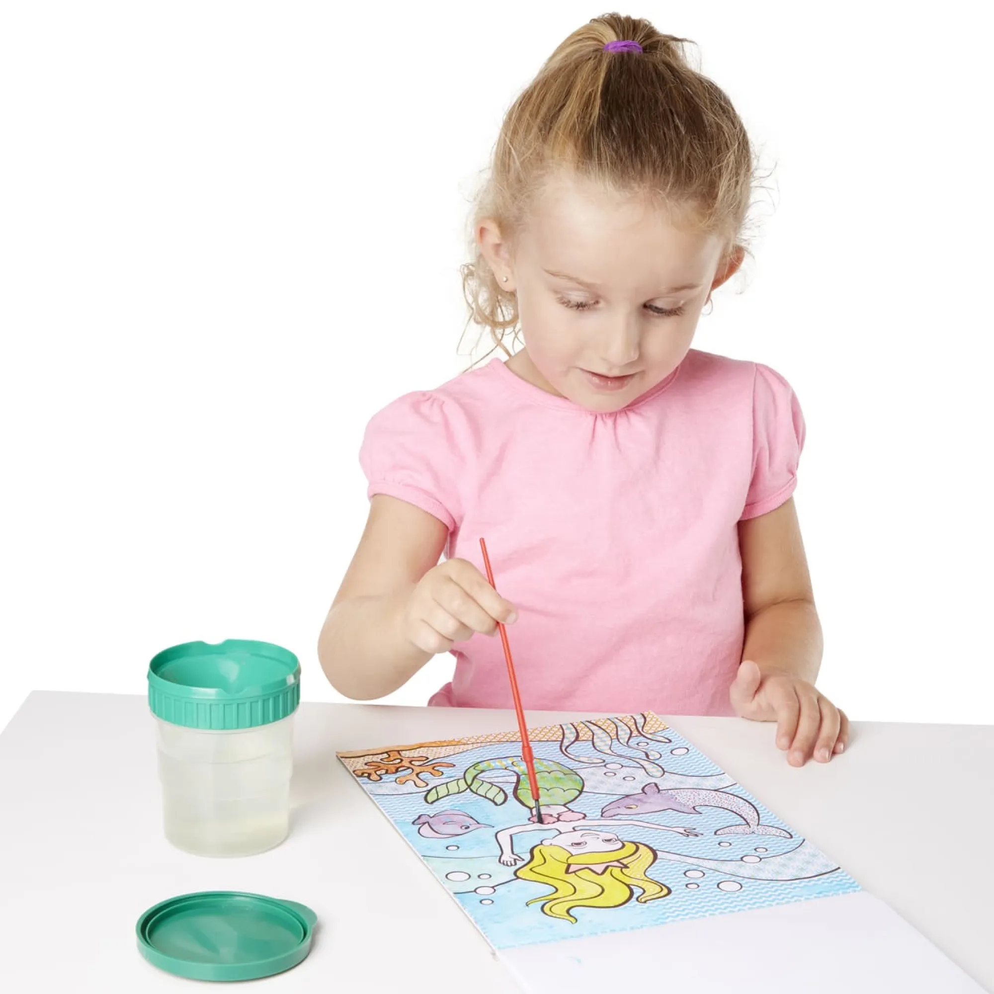My First Paint With Water Kids' Art Pad With Paintbrush - Cheerleaders, Flowers, Fairies, and More>Melissa & Doug New