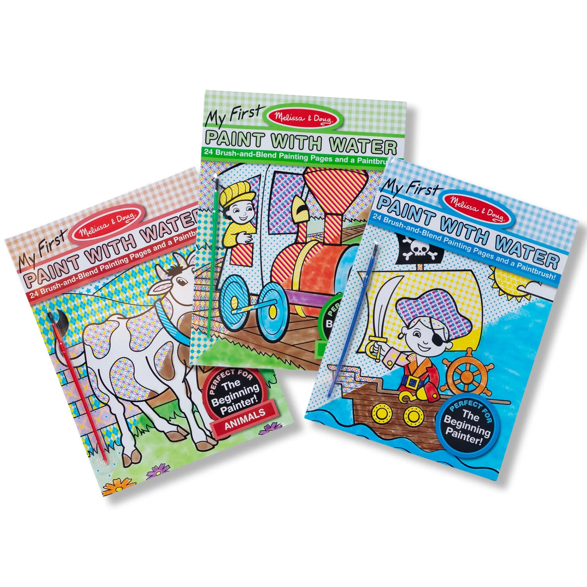 My First Paint with Water 3-Pack: Animals, Vehicles, Multi-Themed>Melissa & Doug Outlet
