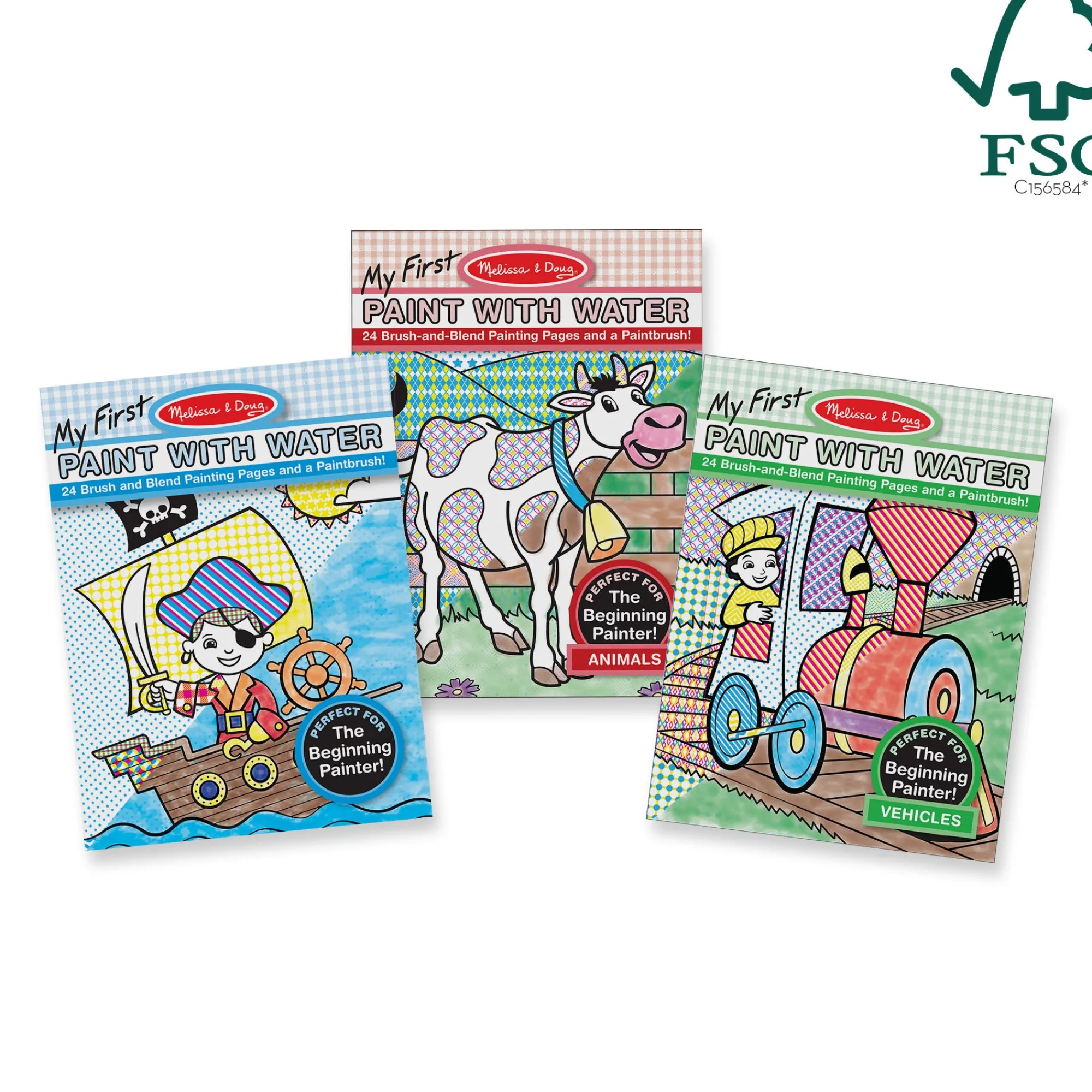 My First Paint with Water 3-Pack: Animals, Vehicles, Multi-Themed>Melissa & Doug Outlet