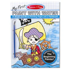 My First Paint With Water Kids' Art Pad With Paintbrush - Pirates, Space, Construction, and More>Melissa & Doug Discount