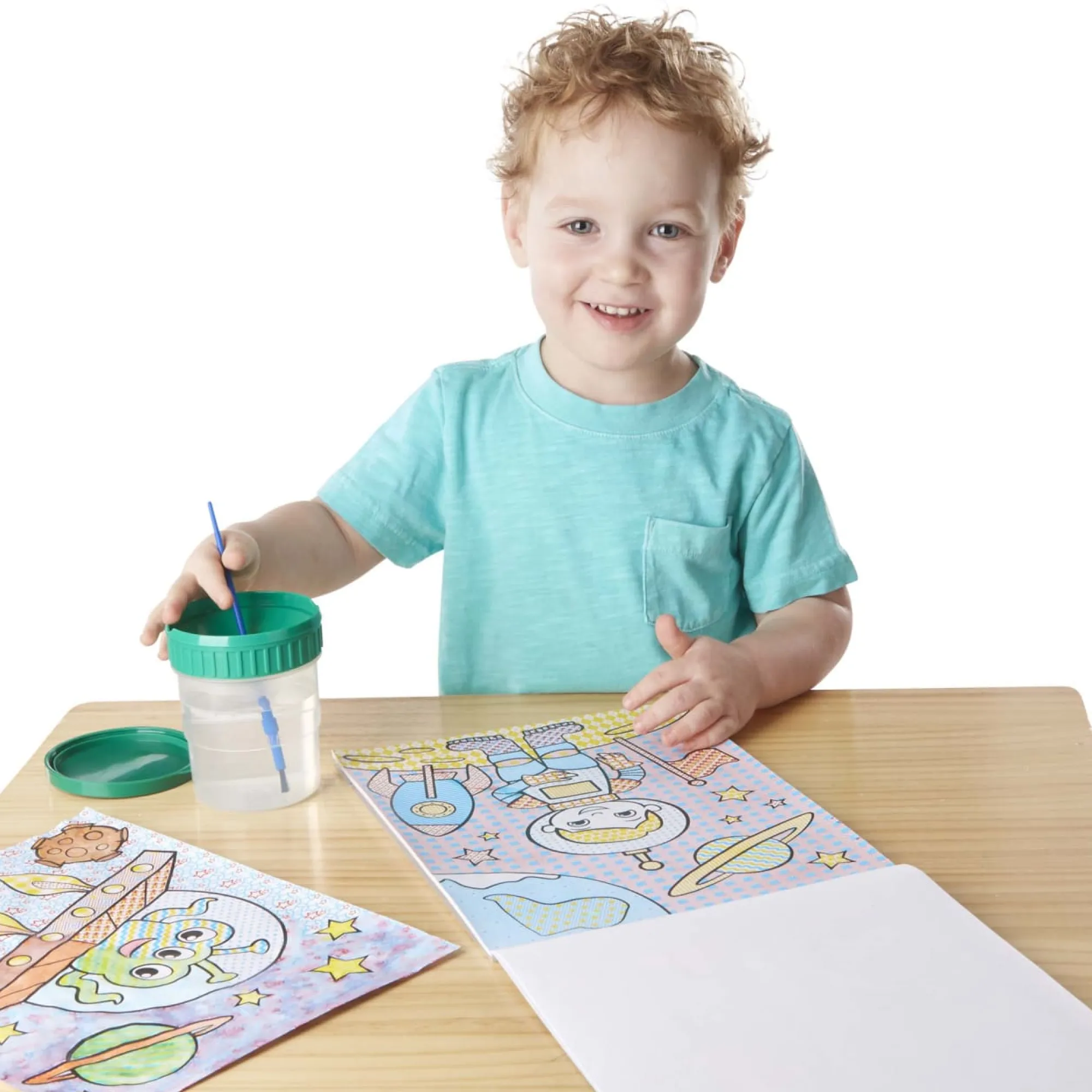 My First Paint With Water Kids' Art Pad With Paintbrush - Pirates, Space, Construction, and More>Melissa & Doug Discount